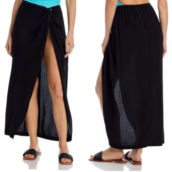 Aqua Other - Aqua Swim Womens Black Sarong Beachwear Skirt Cover Up Size XS/S NWT